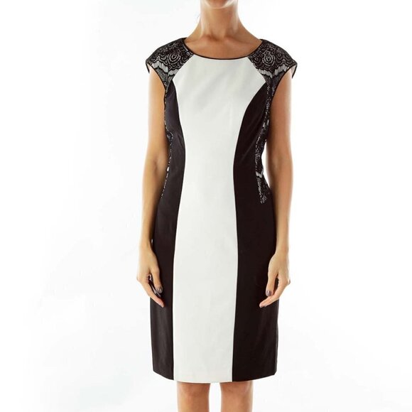 Calvin Klein Dresses & Skirts - Calvin Klein Black White Body Con Cocktail Dress